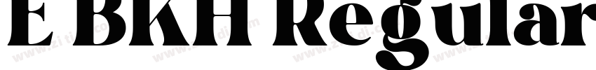 E BKH Regular字体转换